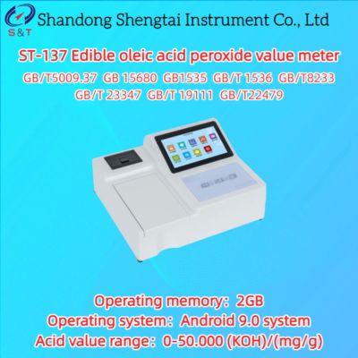 Edible Oleic Acid Peroxide Value Meter 0-236000mmol/Kg Android 9.0 System GB/T5009.37