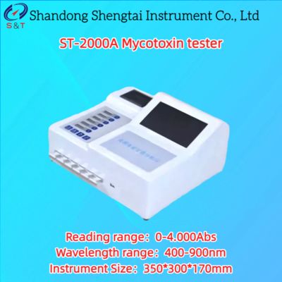 Peanut Oil Butter Mycotoxin Tester Wavelength 400-900nm Reading 0-4.000Abs ST-2000A