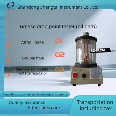 ASTMD566 Lubricating Grease Drop Point Tester Oil Bath With Dual Hole Temperature Measurement Of 270 Degrees