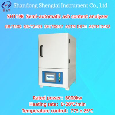 Semi-Automatic Ash Content Analyzer 1000℃ 6000W ASTM D874
