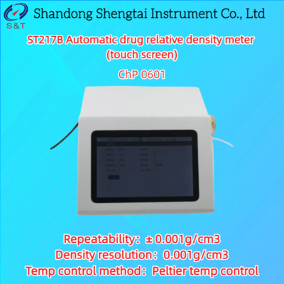 Máy đo mật độ tương đối thuốc tự động với màn hình TFT 7 inch và độ phân giải 0,001g / cm3