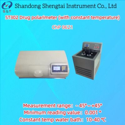 Máy đo độ quay quang học của thuốc với dải đo -45° đến +45°, độ đọc nhỏ nhất 0.001° và nhiệt độ không đổi 10-40°C
