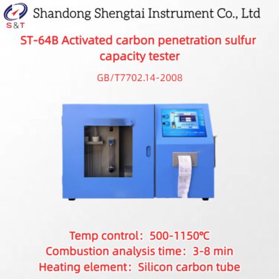 Máy thử khả năng hấp thụ lưu huỳnh của than hoạt tính, dải đo 0-10%, nhiệt độ 500-1150℃, GB/T7702.14