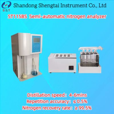 Màn phân tích nitơ bán tự động chất rắn ≤ 6g Protein thô 10 bộ Chương trình ST115BS