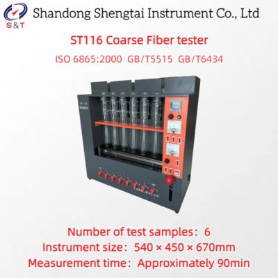 6 Mẫu Phòng thí nghiệm Thiết bị kiểm tra sợi thô Phương pháp tiêu hóa axit cơ sở ngũ cốc thức ăn ISO 6865:2000