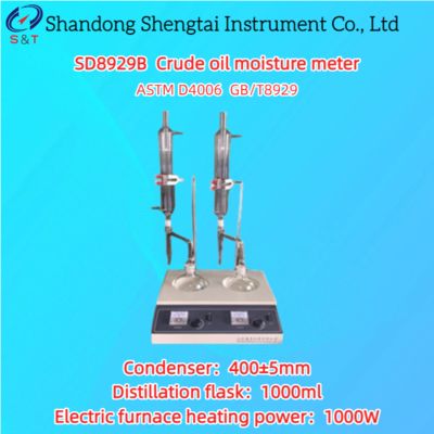 Máy đo độ ẩm dầu thô thủ công loại Duplex, phương pháp chưng cất 1000ml ASTM D4006