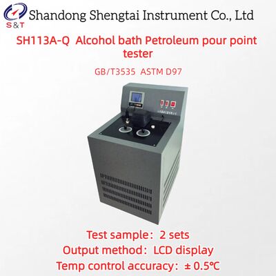 2 lỗ Alcohol Bath Petroleum Flow Point Tester -70°C     RT Máy nén kép ASTM D97