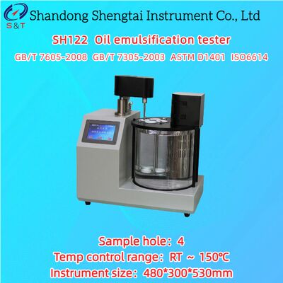 Máy thử nhũ tương dầu 4 lỗ RT ~ 150°C, hẹn giờ 0 ~ 99 phút, cảm biến PT100, ASTM D1401