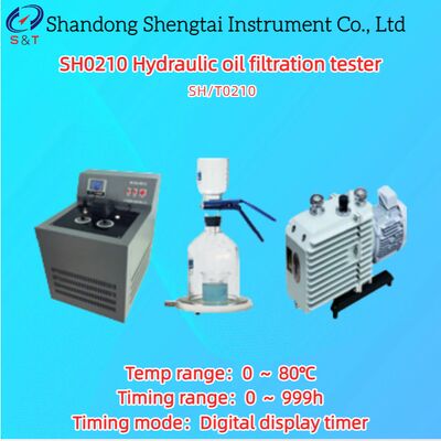 Máy kiểm tra lọc dầu thủy lực 0 ️ 80 °C Thời gian 0 ️ 999h PT100 Sensor SH/T 0210