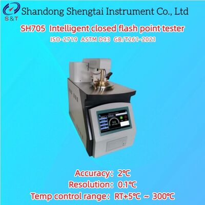 Máy thử điểm chớp kín thông minh RT+5℃ ～ 300℃ Hệ thống Android Cảm biến PT100 ASTM D93