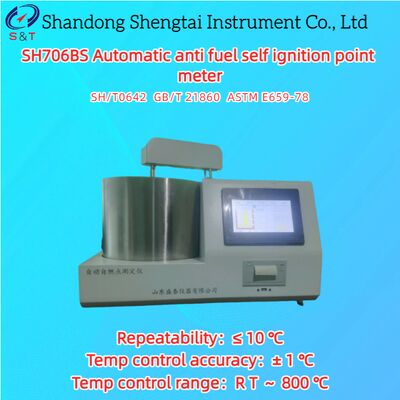 Máy đo điểm tự bốc cháy nhiên liệu tự động RT ~ 800 °C Độ lặp lại ≤10 °C ASTM DE659-78