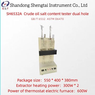 Máy đo hàm lượng muối trong dầu thô 2 lỗ, bình định mức 500ml, đo 0.002 ～ 0.02% ASTM D6470
