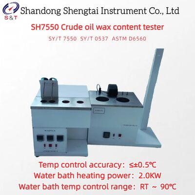 4 Lỗ Máy Thử Hàm Lượng Sáp Dầu Thô Bể Nước RT ~ 90℃ Màn Hình Kỹ Thuật Số LED ASTM D6560