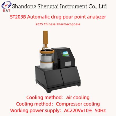 Máy phân tích điểm đổ thuốc tự động Không khí làm mát -30 °C~+80 °C Tốc độ động cơ 1200r/min ST203B