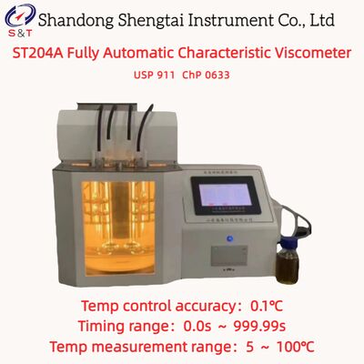 Nhiệt độ Viscometer tính năng hoàn toàn tự động 5 ️ 100 °C Thời gian 0.0s ️ 999.99s USP 911