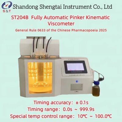 Máy đo độ nhớt động học tự động hoàn toàn màu hồng 10 ~ 100 ℃ Đo 0,6 ~ 17000mm²/S ST204B
