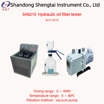 Máy phân tích máy lọc dầu thủy lực 0     80 °C  Bơm chân không Thời gian lọc 0   999h SH/T 0210