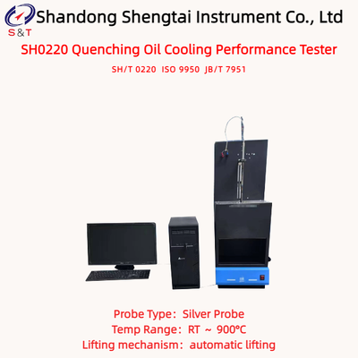 Máy phân tích hiệu suất làm mát dầu dập RT 900 °C Silver Probe ISO 9950