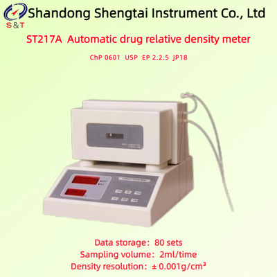 Máy đo mật độ tương đối thuốc tự động 0.001    1.999g/Cm3 Lưu trữ dữ liệu 80 bộ USP<699>
