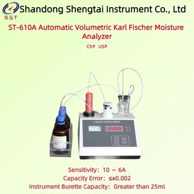 Máy đo độ ẩm Karl Fischer tự động thể tích Thử nghiệm 30ppm ~ 100% Độ nhạy 10 ~ 6A ChP 2025